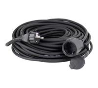 as - Schwabe alargador de Cables 5 m H05RR-F 3G1,5 - Cable de extensión 230 V / 16 A / 3.500 W - con Tapa de protección - Resistente al Polvo y a Las Salpicaduras IP44 - Negro, 60305
