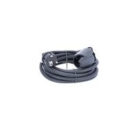 as - Schwabe alargador de Cables 5 m H07RN-F 3G1,5 - Cable de extensión 230 V / 16 A / 3.500 W - con Tapa de protección - Resistente al Polvo y a Las Salpicaduras IP44 - Negro, 60372