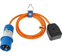 as - Schwabe Cable adaptador CEE UK 1,5 m - Adaptador de camping Reino Unido - Extensión tipo G - British Standard - Enchufe CEE con indicador de voltaje Powerlight 230 V, 16 A, 3 pines, IP44, 660488