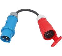 as - Schwabe Cable adaptador - Conector de protección de contacto 230 V/16 A a CEE acoplamiento 400 V/16 A/5 polos - 0,3 m H07RN-F 3G2,5 cable de goma resistente - IP44 resistente a salpicaduras de