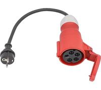 as - Schwabe Cable Adaptador - Conector de protección de Contacto 230 V/16 A a CEE Acoplamiento 400 V/16 A/5 Polos - 0,3 m H07RN-F 3G2,5 Cable de Goma Resistente - IP44 Resistente a Salpicaduras de