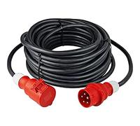 as - Schwabe Cable alargador 50 m - Cable alargador de 400 V, 16 A - para obras/jardín - Alargador robusto de 5 polos para uso en exteriores - IP44 I 60512