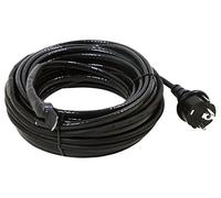 as - Schwabe - Cable calefactor EIS-Stop de, cable calefactor anticongelante de 12 m, incl. termostato, 230 V, 50/60 Hz con enchufe de seguridad, 15 W/m IP44, negro| 67012