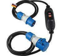 as - Schwabe Cable de extensión CEE con interruptor intermedio de protección personal PRCD 3 m - Cable de extensión 230 V / 16 A / 3 polos con interruptor de protección personal