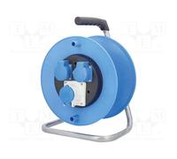 AS SCHWABE Devanador para cable con 3 tomas y base Schuko