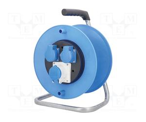 AS SCHWABE Devanador para cable con 3 tomas y base Schuko