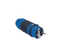 as - Schwabe DuroConn - Enchufe de protección de contacto, extremadamente resistente, con cierre rápido, 230 V/16 A, para cables de hasta 3 x 2,5 mm², color azul/negro, IP54