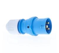 as - Schwabe - Enchufe CEE para caravanas, autocaravanas y exteriores de 230 V / 16 A con terminales de tornillo - IP44 - Hecho en Alemania - Azul I 60470