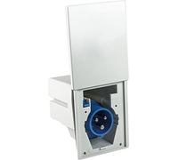 as - Schwabe - Enchufe para caravanas CEE 230 V / 16 A / 3 polos - Enchufe de superficie para exteriores con tapa deslizante - Enchufe de 3 polos - IP44 - Hecho en Alemania - Blanco I 61480