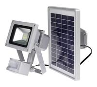 as - Schwabe -Foco LED - luz de trabajo con detector de movimiento - Foco de construcción profesional de 10 W con panel solar - Foco LED adecuado como luz de trabajo - para iluminación exterior