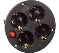 as - Schwabe Inserto de Enchufe para Carrete de Cable, 4 Tomas de Corriente con Toma de Tierra, Interior IP20, Interruptor térmico, 230 V 16 A