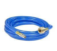 as - Schwabe - Manguera de aire comprimido con inserto de tejido de poliéster Serie 2050, 15 m de manguera de aire comprimido de PVC de 9 x 3 mm con acoplamiento rápido y boquilla enchufable - azul