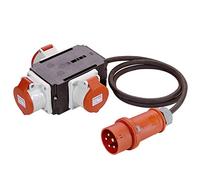 as - Schwabe MIXO Adaptador/Distribuidor de corriente O - Enchufe CEE a 3 tomas CEE - Robusto distribuidor de corriente para obras - IP44 I 60529