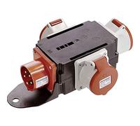 as - Schwabe MIXO Adaptador/Distribuidor de corriente RHEIN - Enchufe CEE de 5 polos a 3 tomas CEE de 5 polos - Robusto distribuidor de corriente para obras - IP44 I 60531
