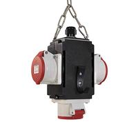 as - Schwabe MIXO Energy Cube IV - Distribuidor de pared con 3 tomas CEE 400 V, 16 A, 5 polos - Distribuidor MIXO para una mejor alimentación eléctrica - IP44 - Hecho en Alemania - Negro I 60737