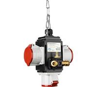 as - Schwabe MIXO Energy cube V+ - Distribuidor de pared con 3 tomas CEE de 5 polos, 400 V, 32 A, MIXO in istribuidor de aire comprimido NW 7.2, IP44, Hecho en Alemania, negro, 60730