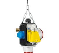 as - Schwabe MIXO Energy Cube VI DAT+ - Caja de distribución con toma Schuko, 2 tomas CEE de 5 polos, conexión de datos y conexión de aire comprimido in usible - IP44 - Hecho en Alemania - Negro