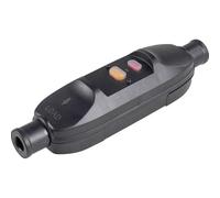 as - Schwabe PRCD interruptor diferencial portátil 10 mA - activación rápida <30 ms - para montaje en cable hasta 3G2,5-230 V / 16 A - protección personal - resistente al polvo y agua IP66, 45221