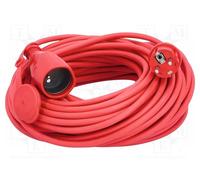 AS SCHWABE Prolongador de alimentación H05VV-F 3G1,5mm2 25m Rojo