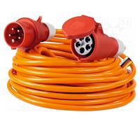AS SCHWABE Prolongador de alimentación H07BQ-F 5G2,5mm2 25m Naranja