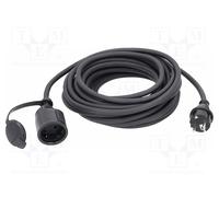 AS SCHWABE Prolongador de alimentación H07RN-F 3G1,5mm² 40m Negro
