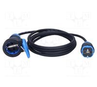 AS SCHWABE Prolongador de alimentación H07RN-F 3G1,5mm2 10m Negro