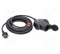 AS SCHWABE Prolongador de alimentación H07RN-F 3G1,5mm2 10m negro