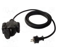 AS SCHWABE Prolongador de alimentación H07RN-F 3G2,5mm2 10m negro