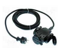 AS SCHWABE Prolongador de alimentación H07RN-F 3G2,5mm2 5m negro