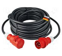 AS Schwabe Cable alargador 60368 400 V 16 A 5 polos IP44 25 m para exteriores