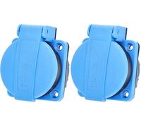 as - Schwabe Protección de Contacto de Caja de Conexiones empotrable con Tapa IP 54, 230 V, Azul, 45085 (Paquete de 2)