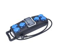 as - Schwabe Regleta de goma maciza 2 m H07RN-F 3G2,5 - 6 enchufes con protección de contacto de 230 V 16 A - Distribuidor de corriente para construcción - Estación de alimentación para uso en obras -