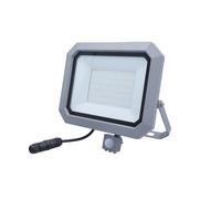 as - Schwabe SLIMLINE PRO 46420 - Foco led con chip (50 W, 6500 lúmenes, 4000 K, luz blanca neutra, carcasa de aluminio IP65, orientable, cable de 10 cm, con adaptador de conexión rápida, IP44)