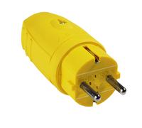 AS Schwabe Tapón De Goma IP44 Amarillo 230V/16A 2,5 mm² Clavija schuko