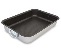 Asador giratorio con mangos - Aluminio con triple revestimiento antiadherente - 40 centímetros - Parrilla giratoria - Accesorio de cocina - Cocina en casa - Diseño sostenible - Sartén para asar