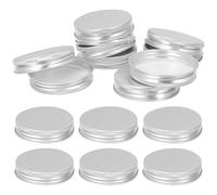 ASAKKURA Tapas de Botellas de Aluminio Rosca, Resistentes Deformación 50 Color Plata, Pack de 50 Unidades Prácticas para Frascos de 53Mm para Uso en Cocina