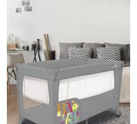 ASALVO Cuna de viaje 120x60 Smooth para bebé y niños de 0 a 15kg /2 EN 1, Cuna y Parque, Plegable en 30 segundos con Altura ajustable, Gris Baby