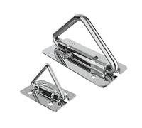 Asas plegables de metal para cajas, Mango de resorte tipo D resistente de acero inoxidable 304, 2 uds., varios tamaños(M)