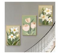 ASDFGHT Cuadros Decorativos Pared Cuadros, Decoración de Pared Moderna, Tríptico de Escalera, Para Entrada, Pasillo (Color : Q, Size : 35x50x2.5cm)