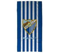 ASDITEX Málaga CF Toalla de Playa Premium, 75 x 150 cm, 100% Algodón, Diseño Rayas Azul y Blanco