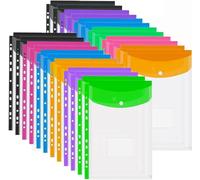 ASelected 24 Piezas Fundas Multitaladro A4 Colores Con Solapa