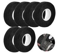 ASelected 6 unidades de cinta adhesiva de tela para coche, 19 mm x 15 m, cinta aislante negra para arnés de cables