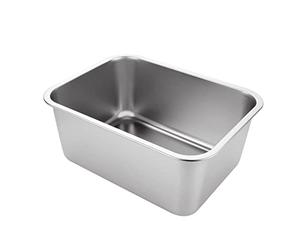 ASelected Cuenco para lavar, de acero inoxidable 304, rectangular, grande, 10 litros, para lavabo, para mezclar, sin plástico, 33 x 24 x 15 cm