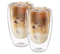 ASelected Juego de 2 tazas de capuchino de 450 ml