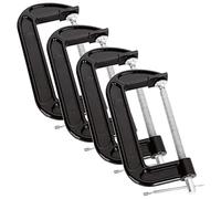 ASelected Juego de 4 abrazaderas G de 6 pulgadas (150 mm) de alta resistencia, resistencia industrial, juego de abrazaderas C para carpintería, soldadura, construcción, reparación de automóviles,