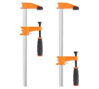 ASelected Juego de abrazaderas de barra F de 12 pulgadas, 300 mm, abrazaderas de barra de trinquete esparcidor de 400 mm, abrazaderas de carpintería resistentes, paquete de 2, abrazaderas de