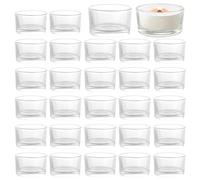ASelected Paquete de 24 tarros de Cristal para Velas