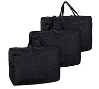 ASelected Paquete de 3 bolsas de mudanza extragrandes de 180 L con cremalleras, Oxford 600D más grueso, impermeable, bolsa de almacenamiento grande para mudanzas, ropa de cama, edredones, ropa o