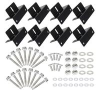 ASelected Soporte Panel Solar y Soporte Placa Solar, Soportes Placas Solares de Aleación de Aluminio, 8 Unidades Soportes Z Panel Solares con Tornillos y Tuercas para Autocaravana, Barco y Caravana
