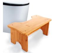ASelected Taburete para Inodoro, Taburete con Caca, 30 x 19 x 17 cm, Pedal de Inodoro de Madera, Taburete Corto portátil (Color Madera)